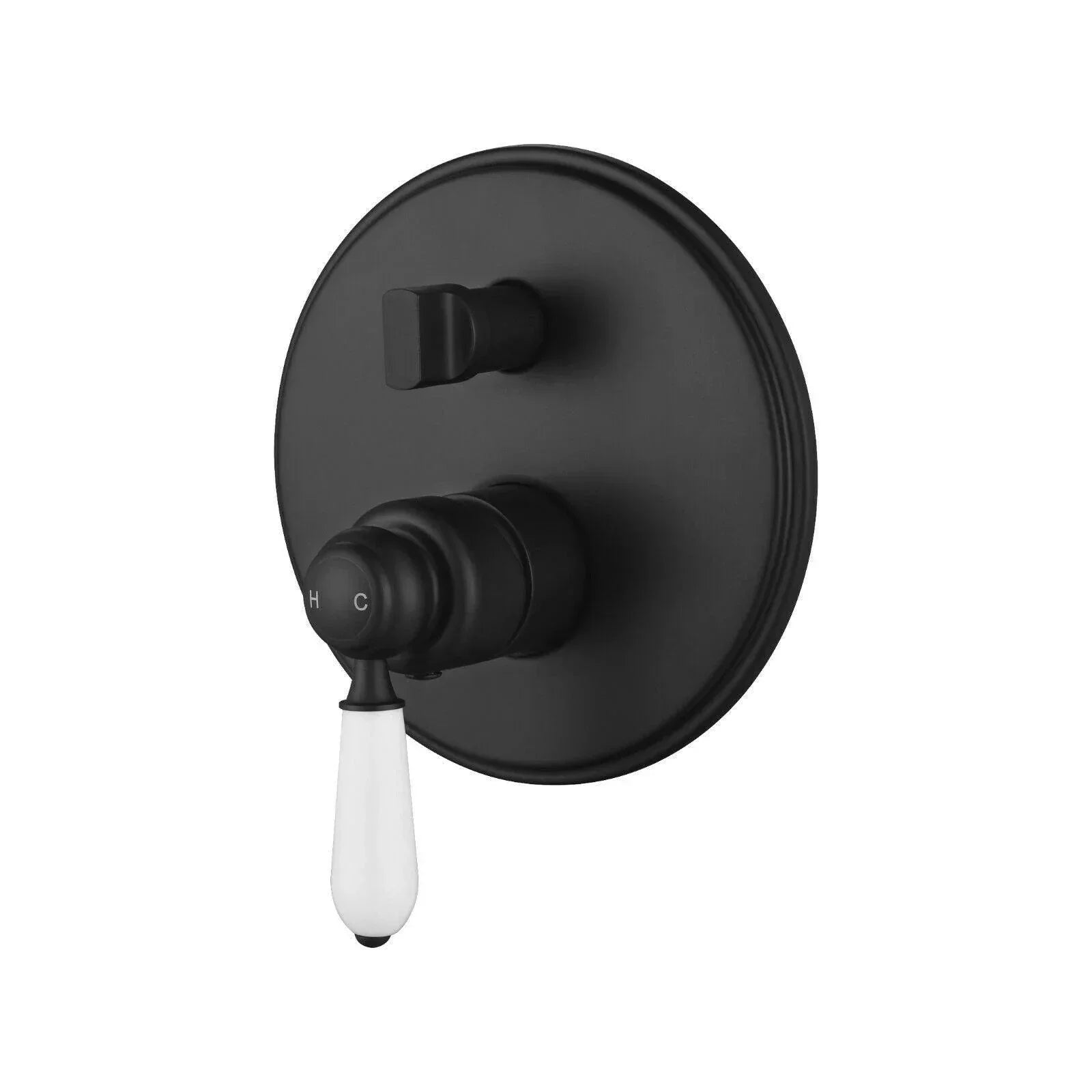 Bordeaux Wall Diverter Mixer - Ideal Bathroom CentreBOR009BKMatte Black