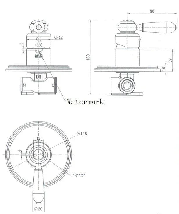 Bordeaux Wall/ Shower Mixer - Ideal Bathroom CentreBOR008BNBrushed Nickel