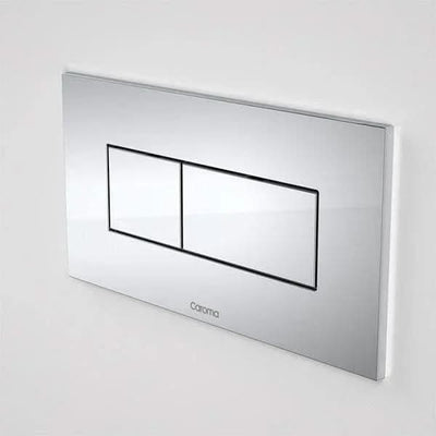 Caroma Invisi Series II Rectangular Dual Flush Plate & Buttons (Metal)