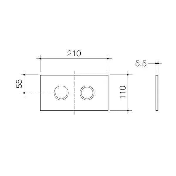 Caroma Invisi Series II Round Dual Flush Plate & Buttons (Metal) - Ideal Bathroom Centre237088BNBrushed Nickel