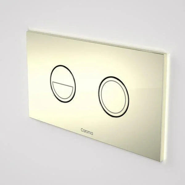 Caroma Invisi Series II Round Dual Flush Plate & Buttons (Metal) - Ideal Bathroom Centre237088GGold