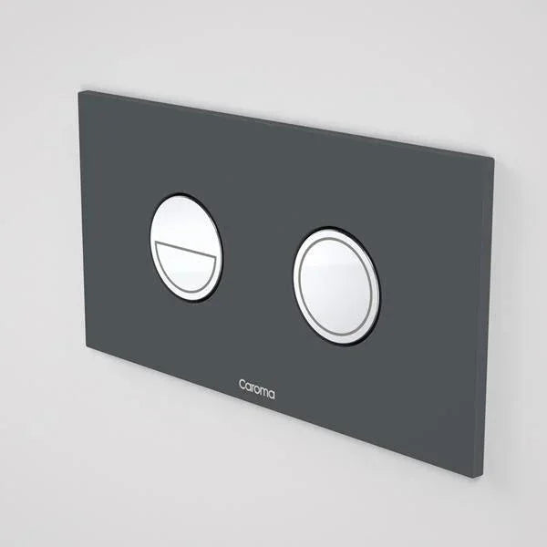 Caroma Invisi Series II Round Dual Flush Plate & Buttons (Metal) - Ideal Bathroom Centre237088DGDark Grey