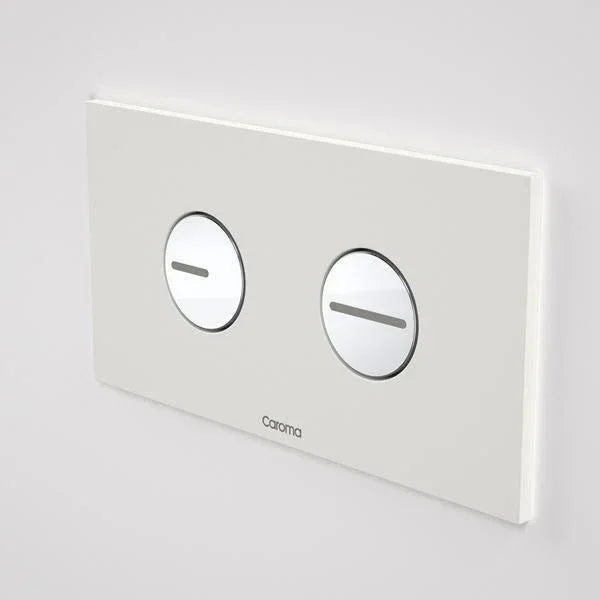 Caroma Invisi Series II Round Dual Flush Plate & Buttons (Plastic) - Ideal Bathroom Centre237010WHWhite & Chrome