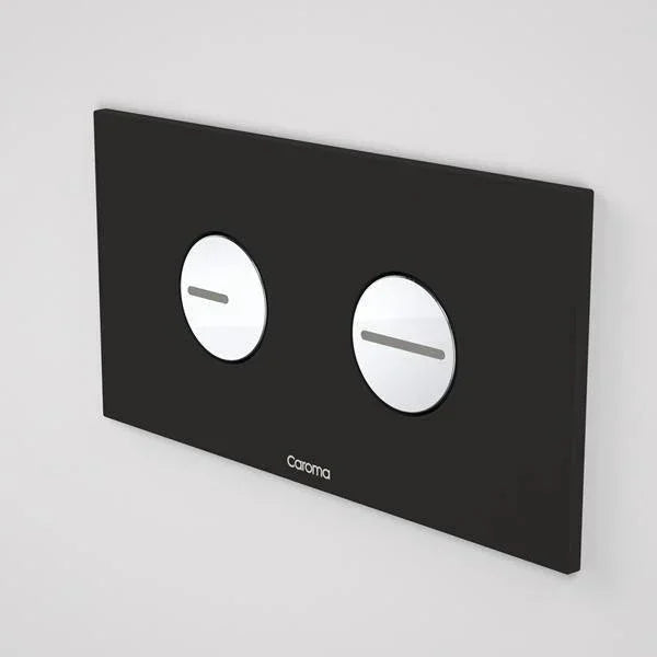 Caroma Invisi Series II Round Dual Flush Plate & Buttons (Plastic) - Ideal Bathroom Centre237010BLBlack & Chrome