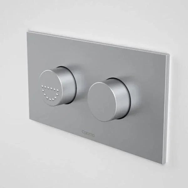 Caroma Invisi Series II Round Dual Flush Plate & Raised Care Buttons (Plastic) - Ideal Bathroom Centre237011SSatin Chrome