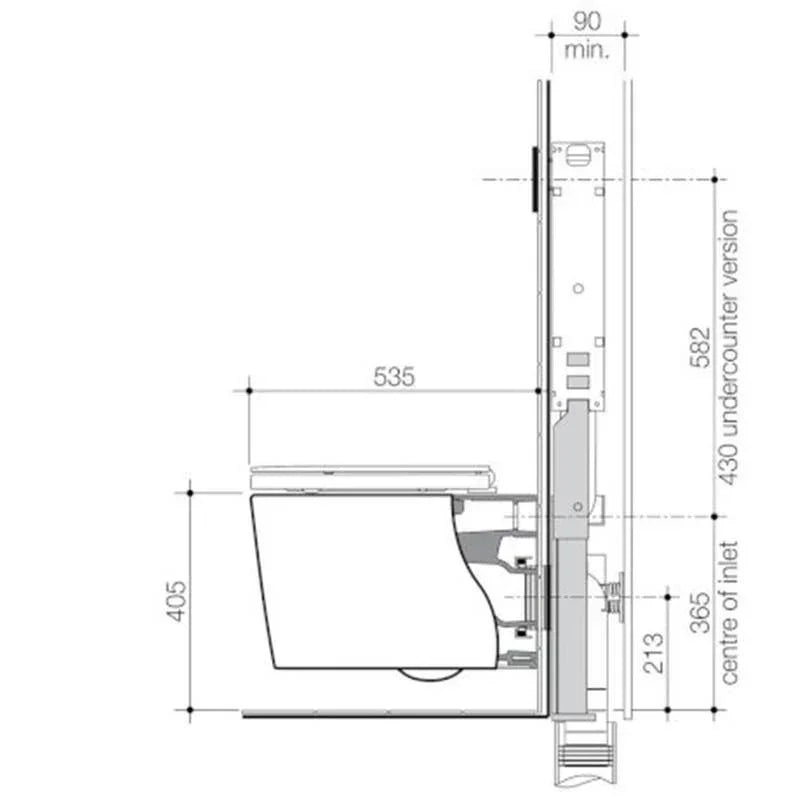 Caroma Liano Cleanflush Wall Hung Invisi Series II Toilet Suite - Ideal Bathroom Centre766920W