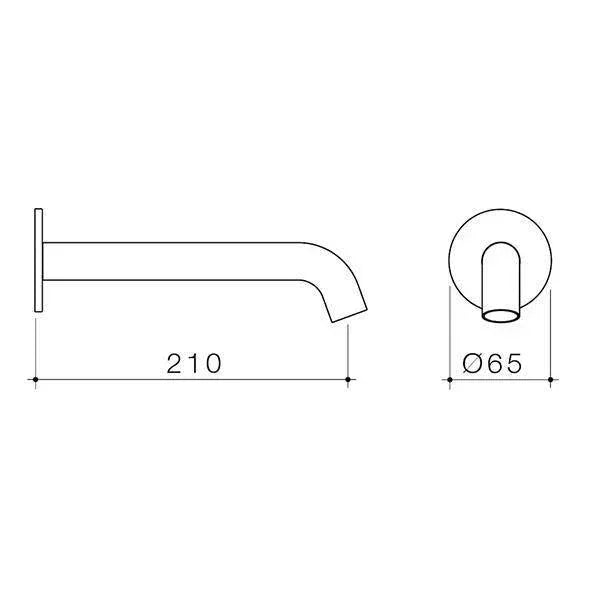 Caroma Liano II 210mm Wall Basin/Bath Oulet - Ideal Bathroom Centre96374C6AChrome