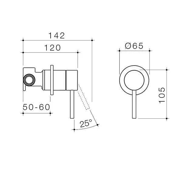 Caroma Liano II Bath/ Shower Mixer - Ideal Bathroom Centre96360CChrome
