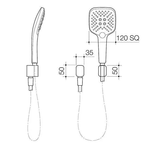Caroma Luna Multifunction Hand Shower - Ideal Bathroom Centre90385C4FChrome