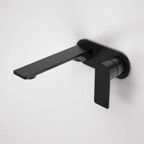 Caroma Urbane II 180mm Wall Basin/ Bath Mixer-Round Cover Plate - Ideal Bathroom Centre99631B6AMatte Black