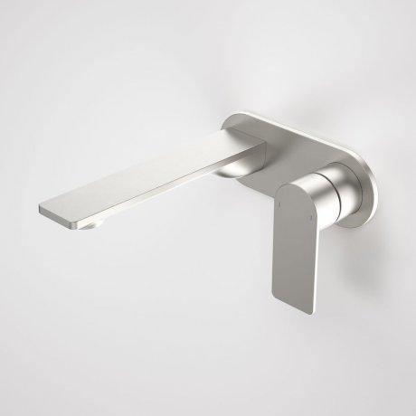 Caroma Urbane II 180mm Wall Basin/ Bath Mixer-Round Cover Plate - Ideal Bathroom Centre99631BN6ABrushed Nickel