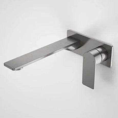 Caroma Urbane II 220mm Wall Basin/ Bath Mixer-Square Cover Plate - Ideal Bathroom Centre99642GM6AGun Metal