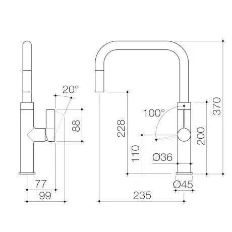 Caroma Urbane II Pull Out Sink Mixer - Ideal Bathroom Centre99672GM56AGun Metal