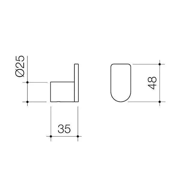 Caroma Urbane II Robe Hook - Ideal Bathroom Centre99621GMGun Metal