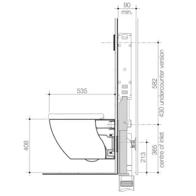 Caroma Urbane Wall Hung Invisi Series II Toilet Suite - Ideal Bathroom Centre740500W