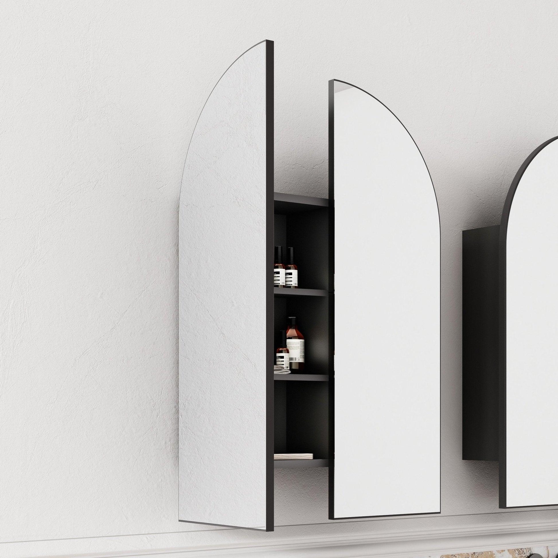 Cassa Design Archied Shaving Cabinet - Ideal Bathroom CentreARCHIED6090BMatte Black600x900mm