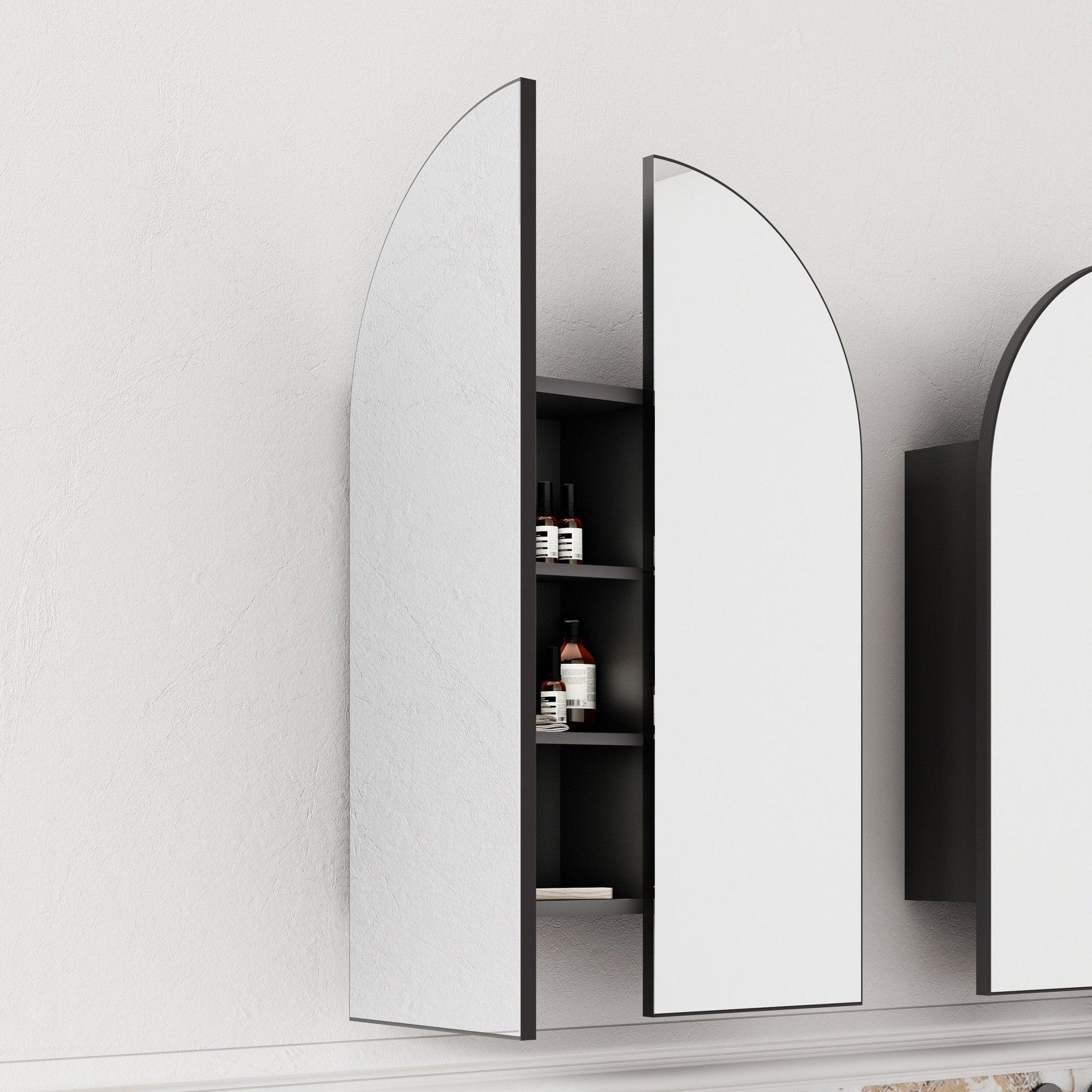 Cassa Design Archied Shaving Cabinet - Ideal Bathroom CentreARCHIED6090BMatte Black600x900mm