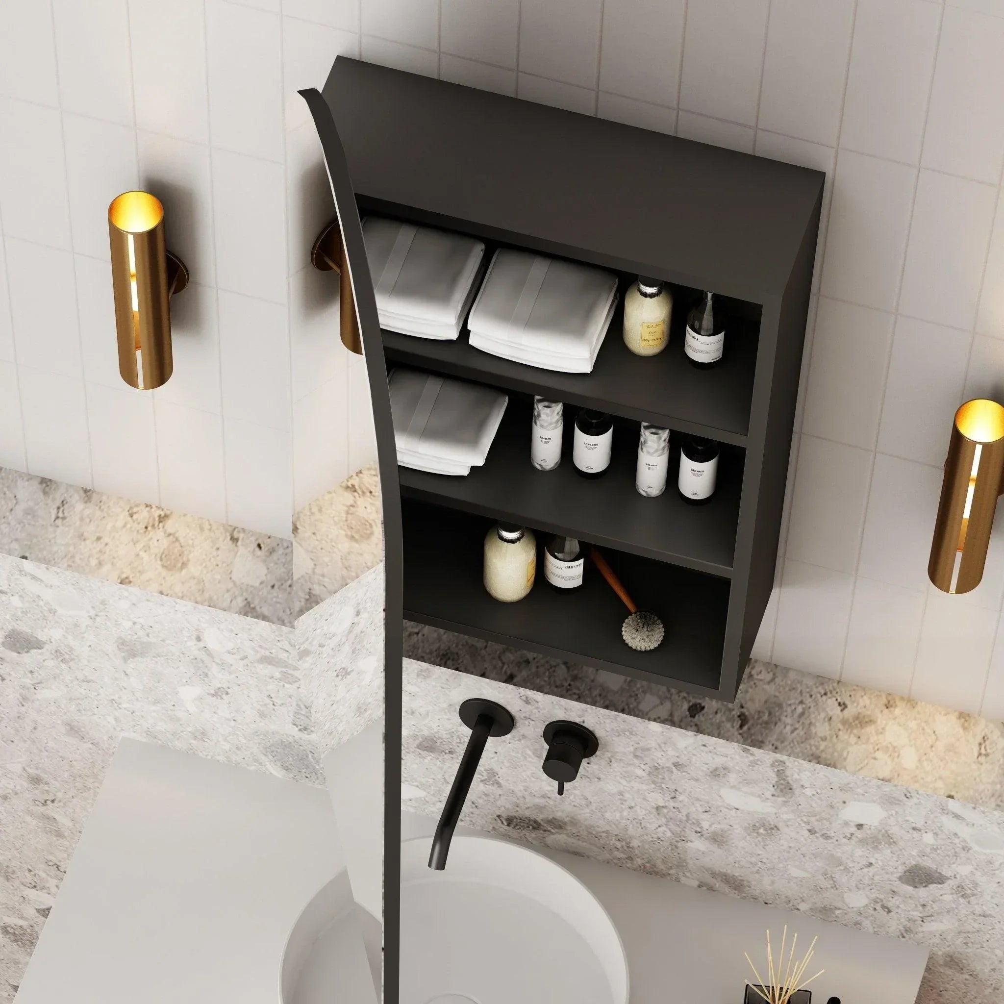 Cassa Design Archied Shaving Cabinet - Ideal Bathroom CentreARCHIED 9045BMatte Black450x900mm