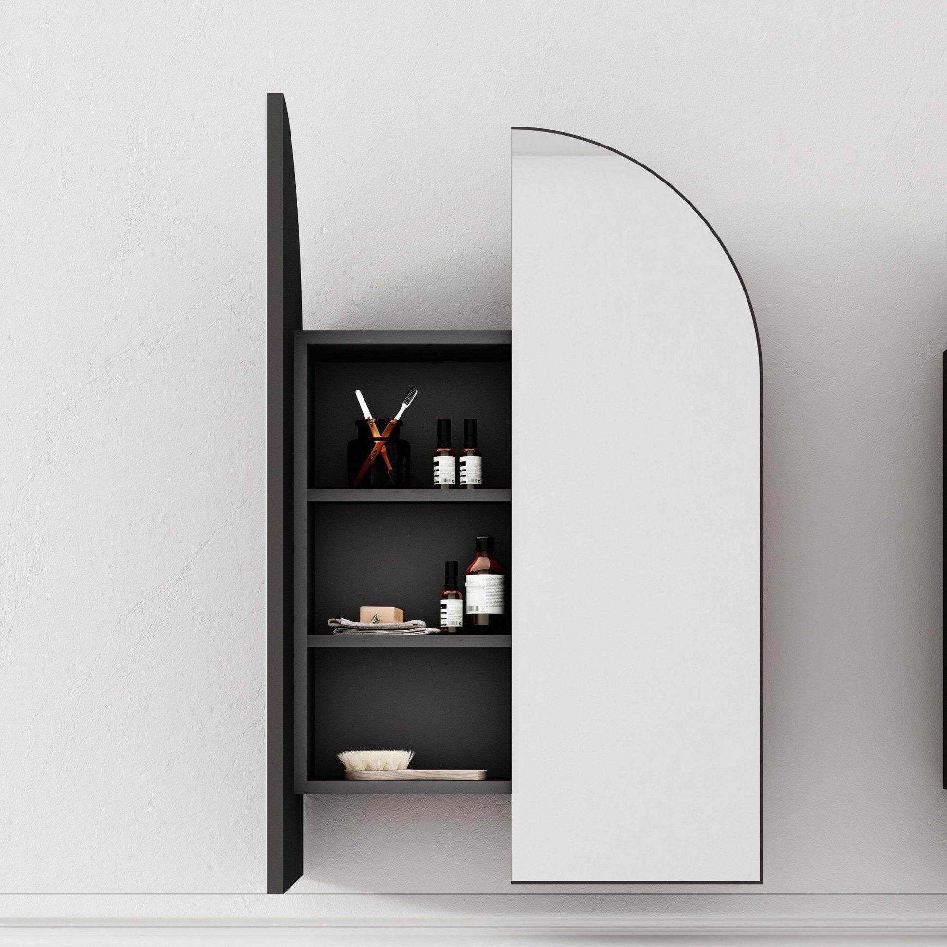 Cassa Design Archied Shaving Cabinet - Ideal Bathroom CentreARCHIED6090BMatte Black600x900mm