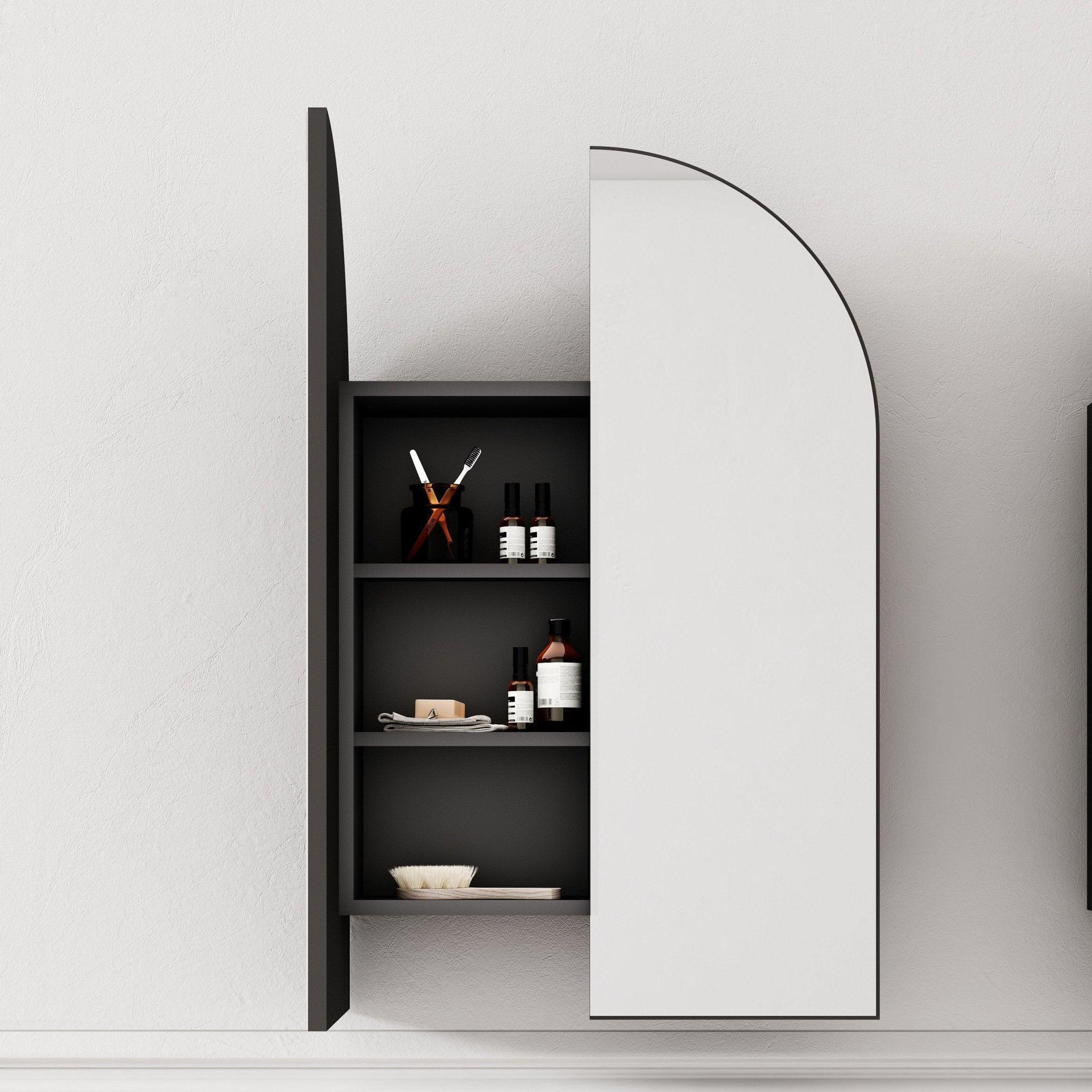 Cassa Design Archied Shaving Cabinet - Ideal Bathroom CentreARCHIED6090BMatte Black600x900mm