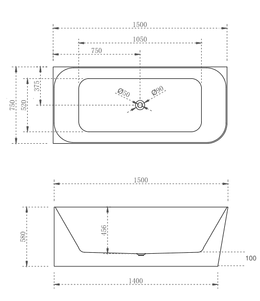 Cassa Design Ashton Corner Back to Wall Bathtub - Ideal Bathroom CentreBT-AS1500LH1500mmLeft Hand CornerGloss White