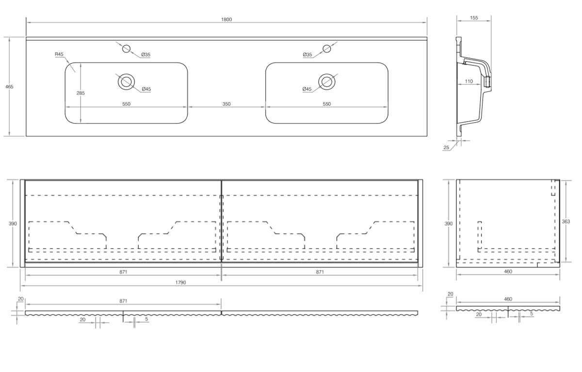Cassa Design Caputre Wall Hung Vanity - Ideal Bathroom CentreCAP1800WH-OAK1800mmNatural Oak