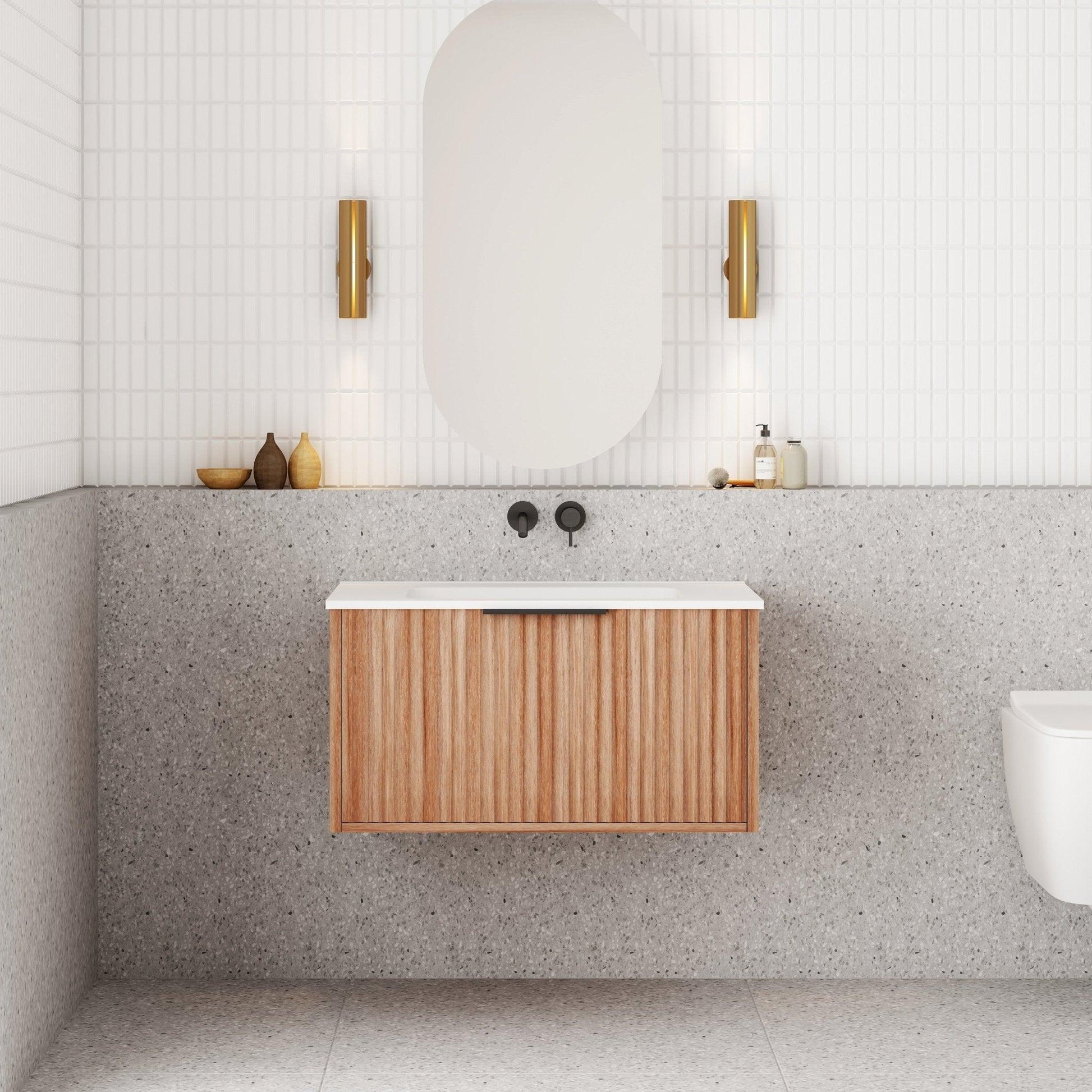 Cassa Design Caputre Wall Hung Vanity - Ideal Bathroom CentreCAP750WH-WALNUT750mmNatural Walnut