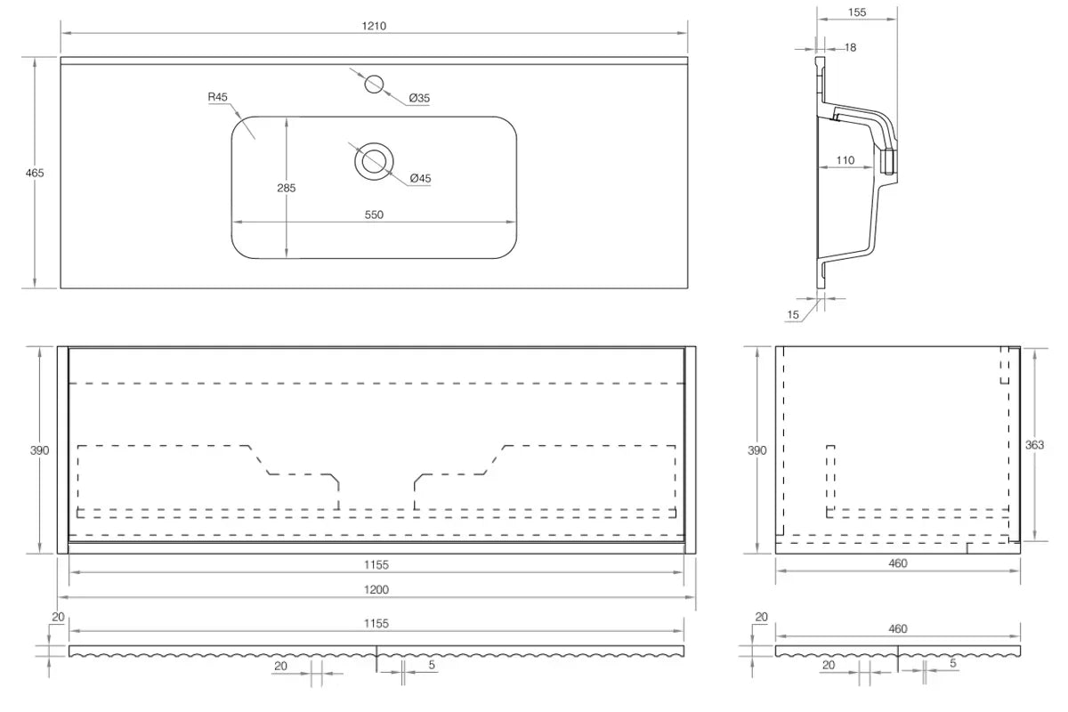 Cassa Design Caputre Wall Hung Vanity - Ideal Bathroom CentreCAP1800WH-OAK1800mmNatural Oak
