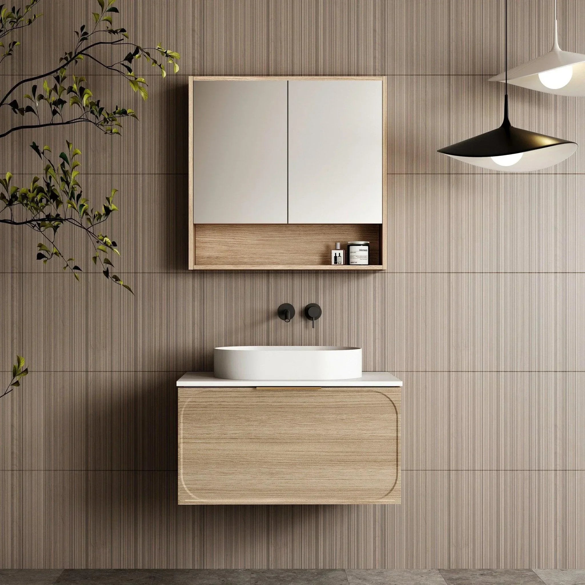 Cassa Design Ciciero Shaving Cabinet - Ideal Bathroom CentreCIC600M-WALNUT600mmNatural Walnut