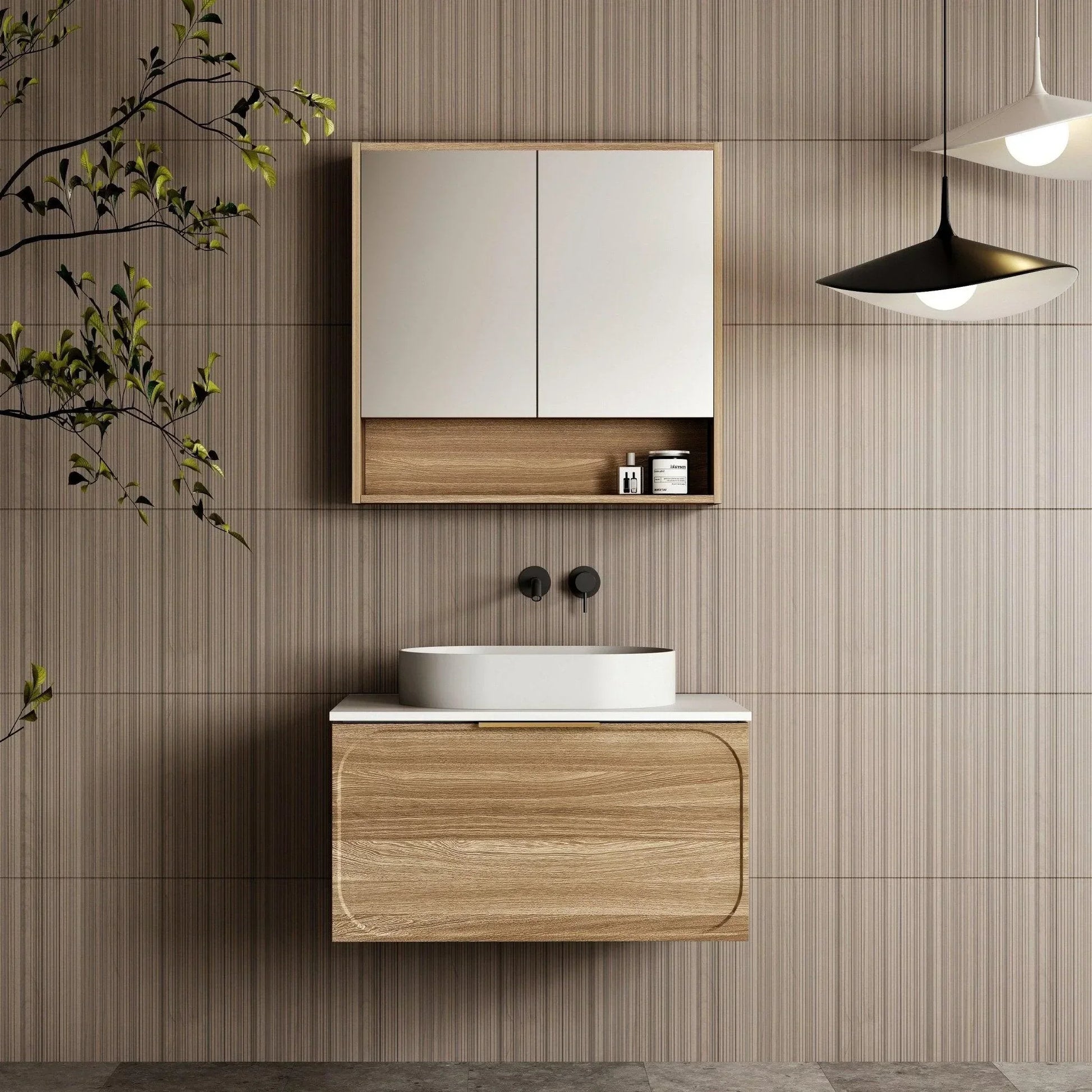 Cassa Design Ciciero Wall Hung Vanity - Ideal Bathroom CentreCIC750WH-WALNUT750mmNatural Walnut