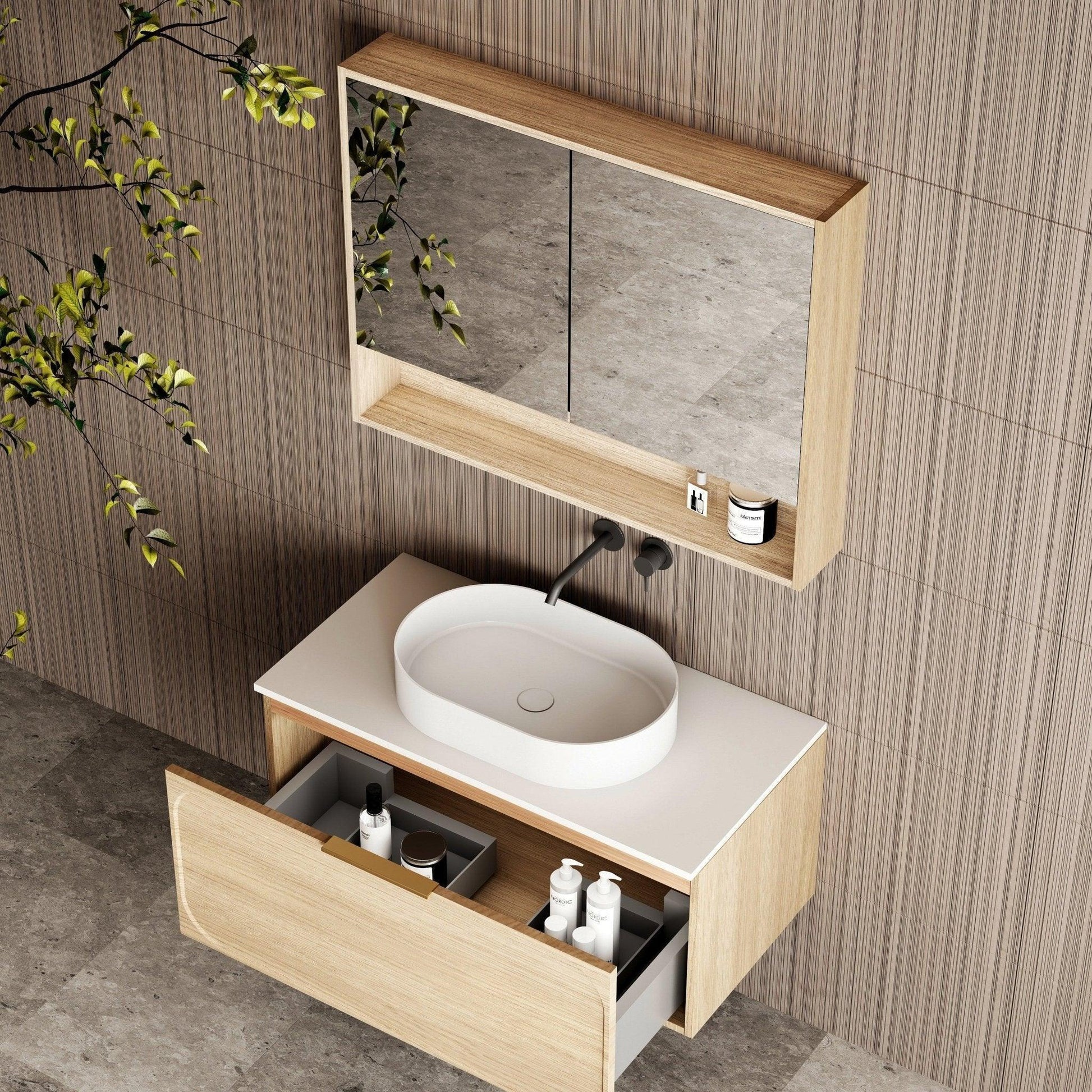 Cassa Design Ciciero Wall Hung Vanity - Ideal Bathroom CentreCIC900WH-OAK900mmNatural Oak