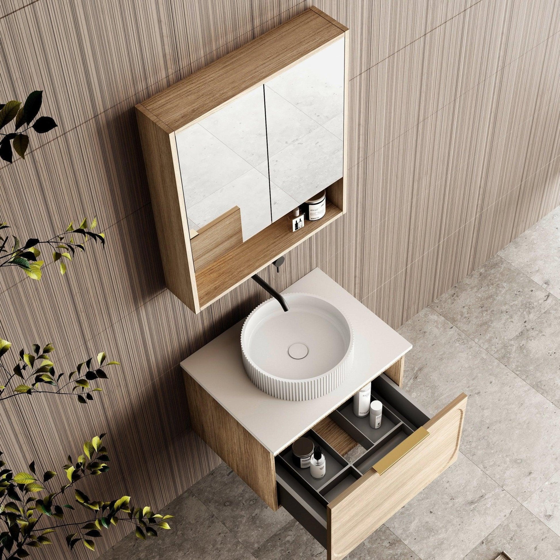 Cassa Design Ciciero Wall Hung Vanity - Ideal Bathroom CentreCIC600WH-OAK600mmNatural Oak