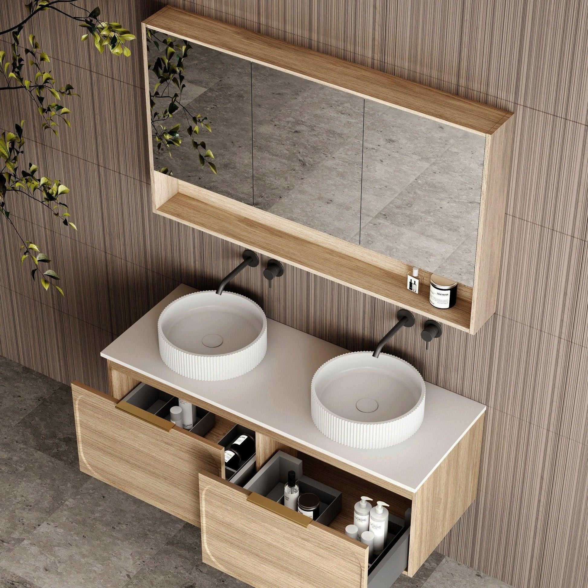 Cassa Design Ciciero Wall Hung Vanity - Ideal Bathroom CentreCIC1200WH-WALNUT1200mmNatural Walnut