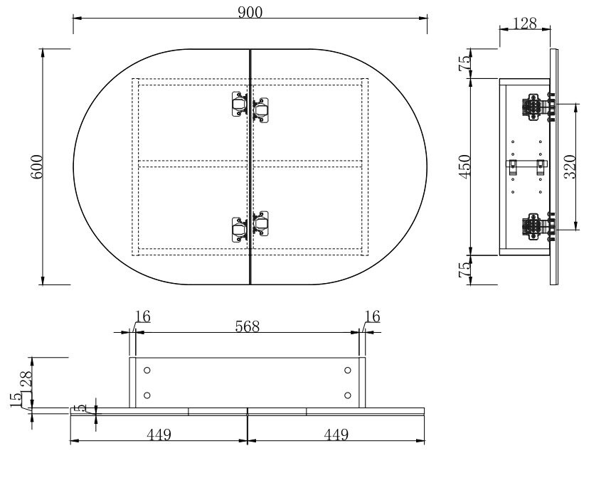 Cassa Design Elli Pill Shaving Cabinet - Ideal Bathroom CentreOVL1890MW1800mm