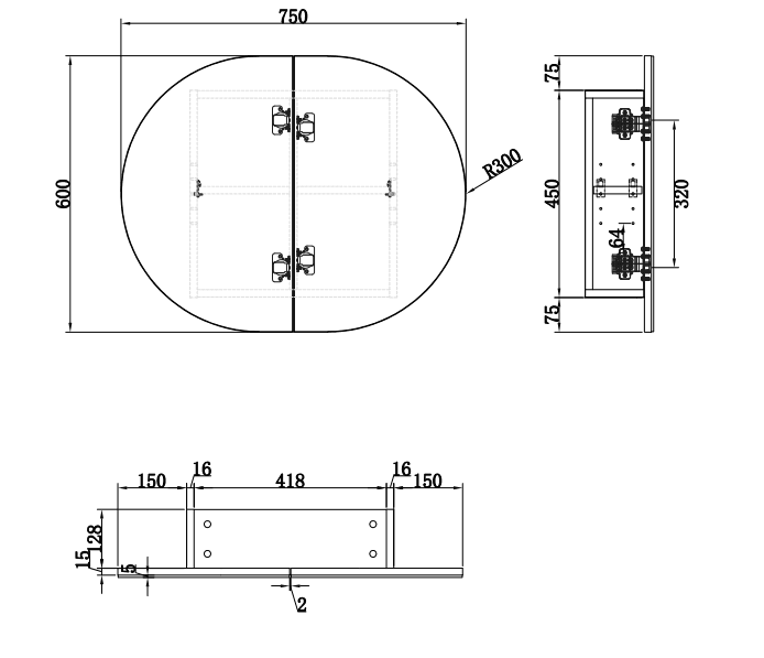 Cassa Design Elli Pill Shaving Cabinet - Ideal Bathroom CentreOVL1890MW1800mm