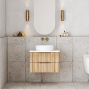 Cassa Design Gravity Curved Wall Hung Vanity - Ideal Bathroom CentreGRA600WH-OAK600mmNatural Oak