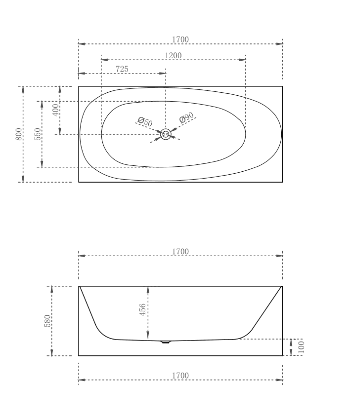 Cassa Design Multi Square Freestanding Bath - Ideal Bathroom CentreBT-MS1300M1300mmMatte White