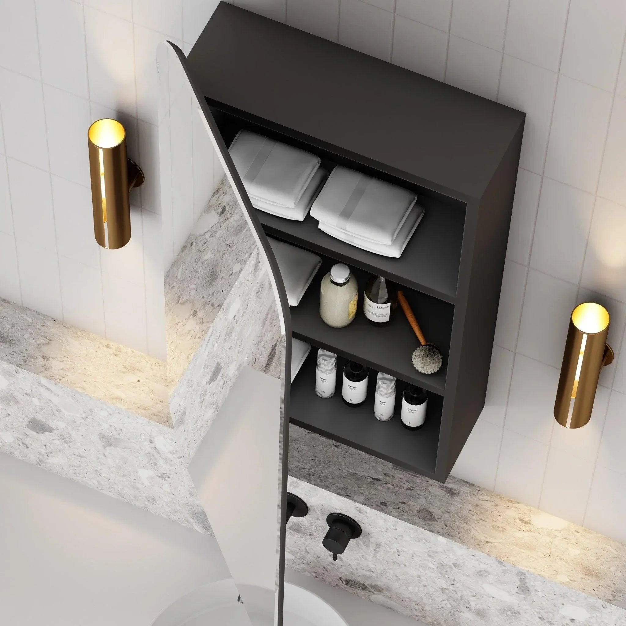 Cassa Design Rec 900x450mm Shaving Cabinet - Ideal Bathroom CentreREC 9045BMatte Black