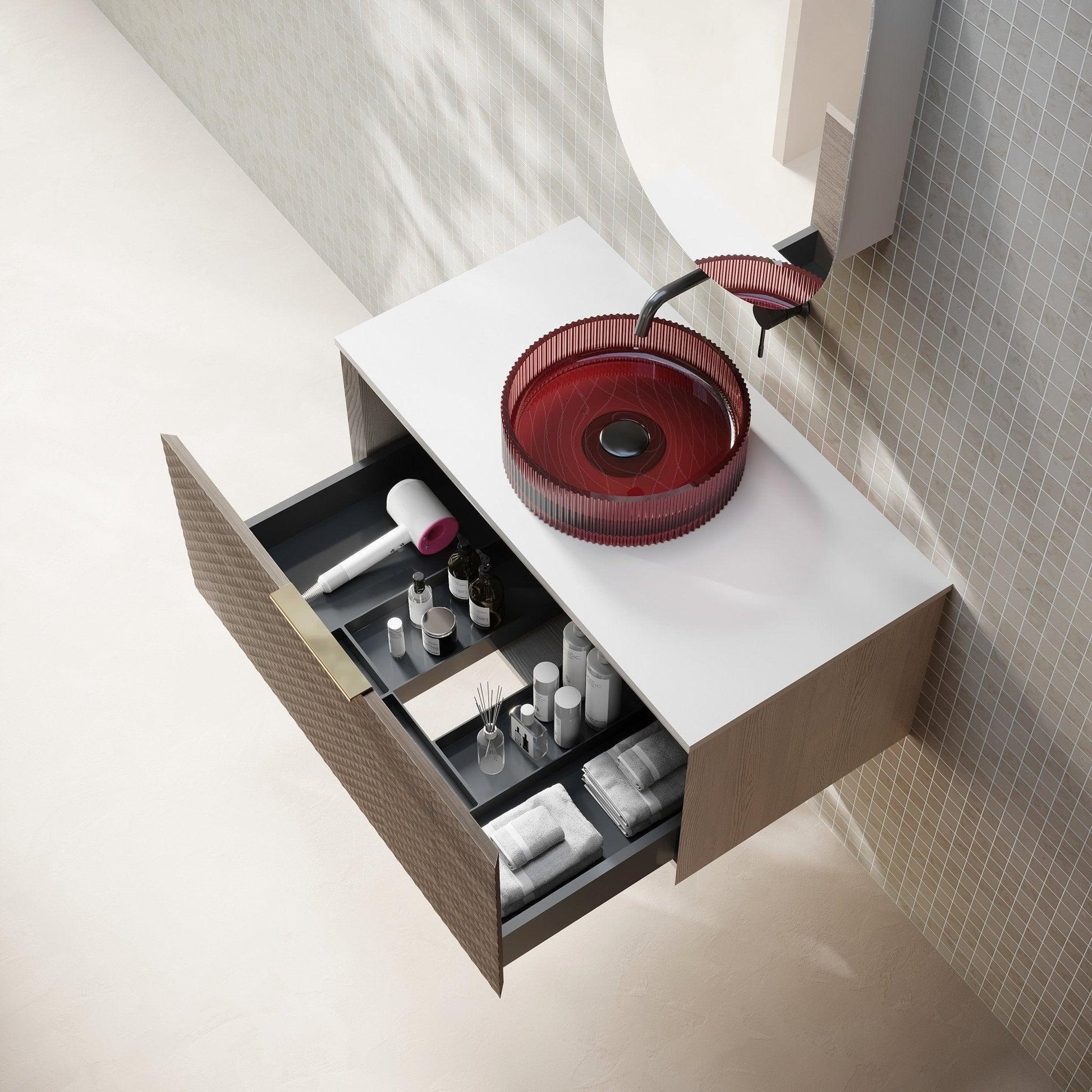 Cassa Design Relievo Wall Hung Vanity - Ideal Bathroom CentreREL900IWRelievo Walnut900mm