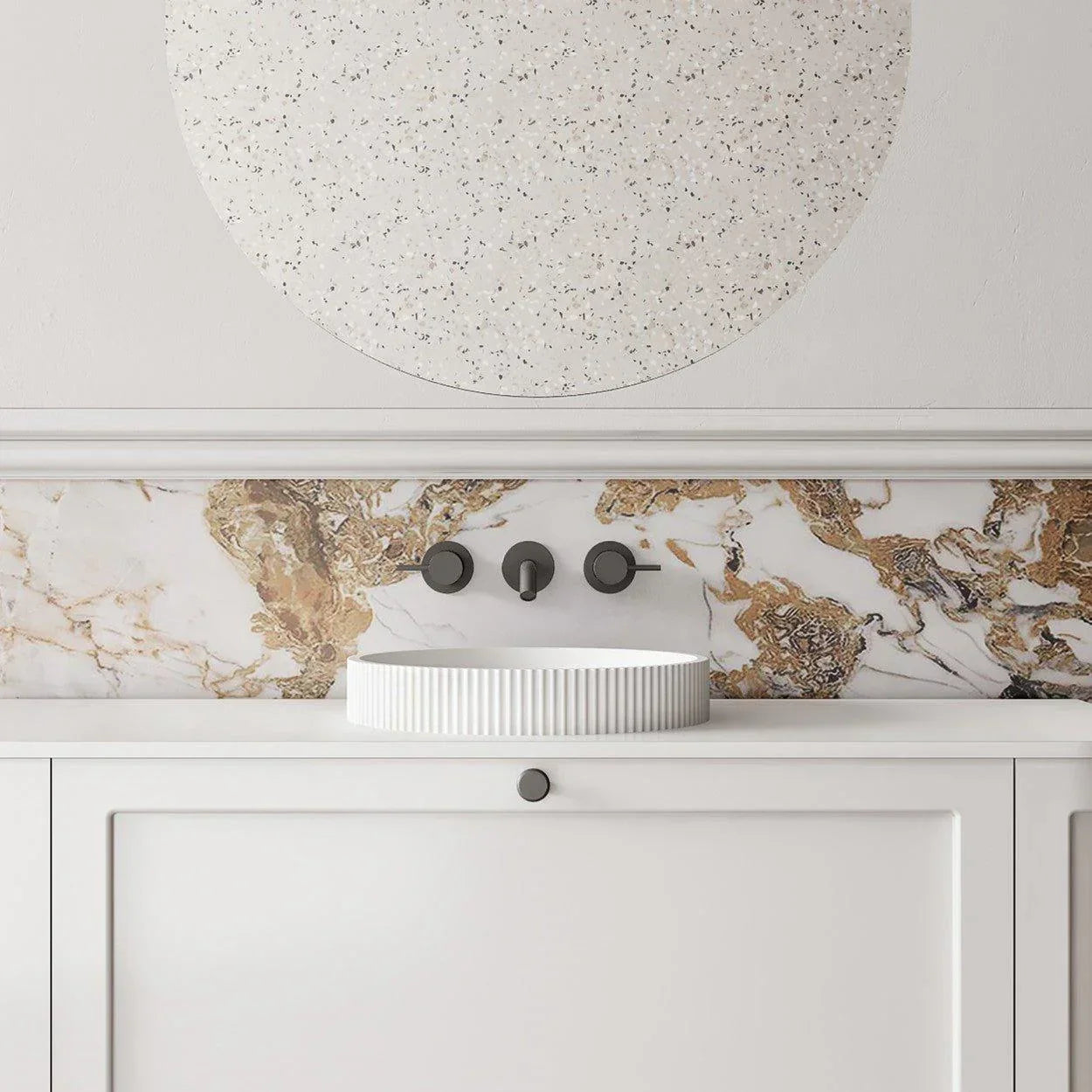 Cassa Design V-Groove 360mm Semi-Inset Basin - Ideal Bathroom CentreVG363612