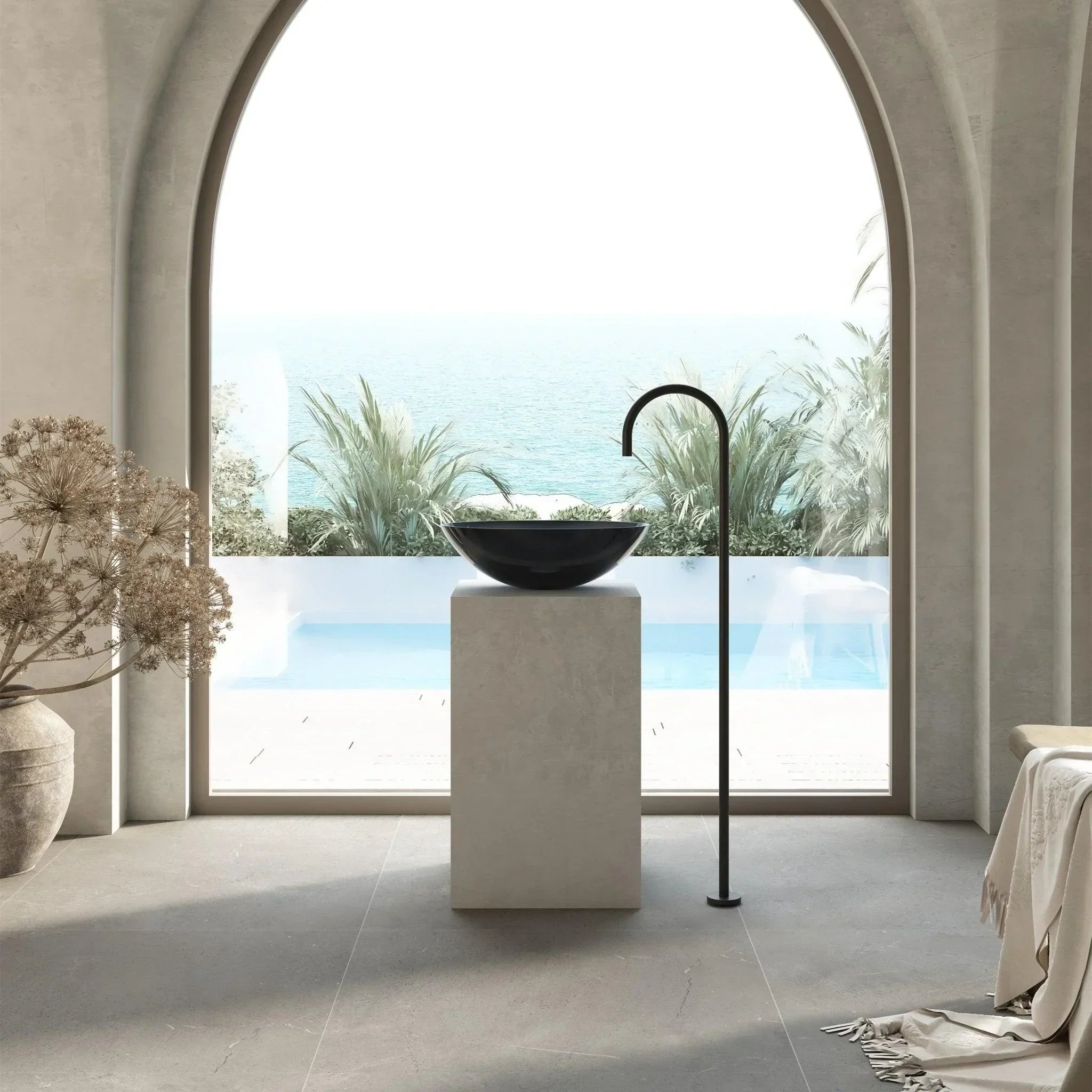 Cassa Design Wow Oval Translucency Resin Stone Basin - Ideal Bathroom CentreSBO5036MBMorion Black