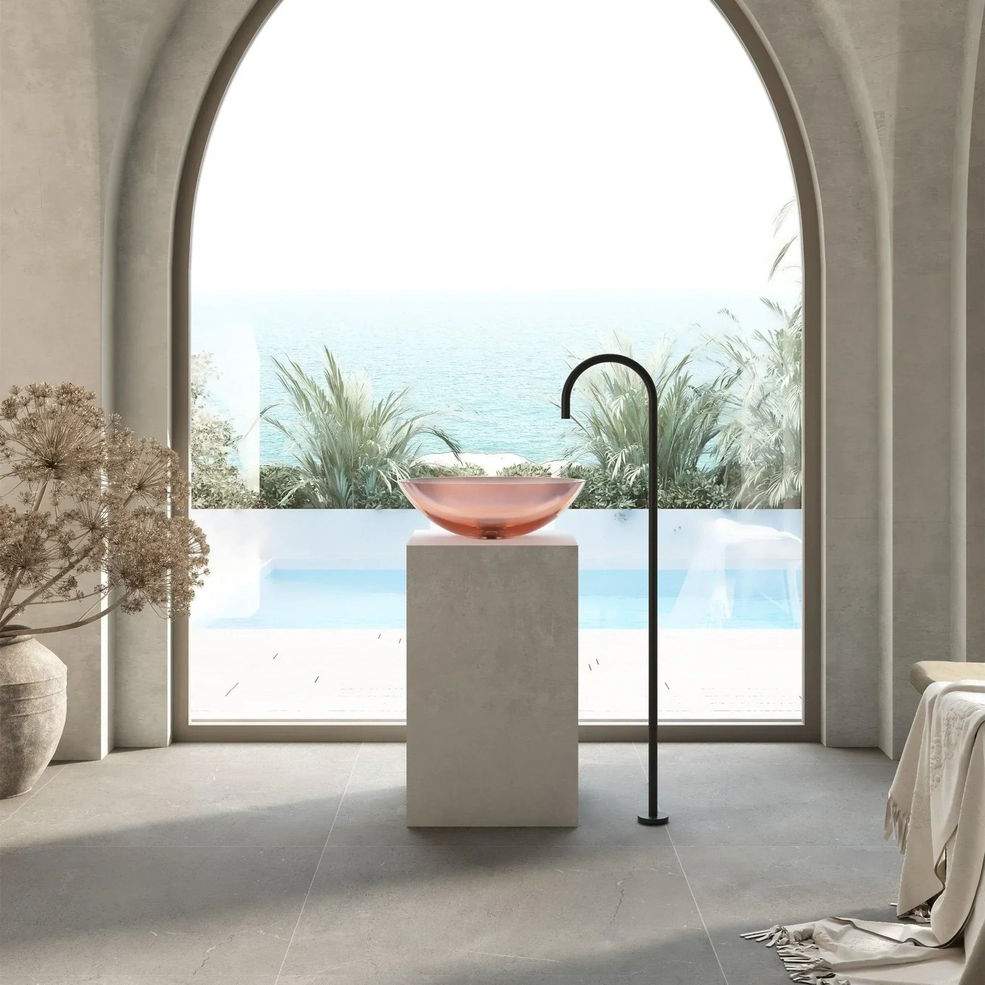 Cassa Design Wow Oval Translucency Resin Stone Basin - Ideal Bathroom CentreSBO5036FPFaint Pink