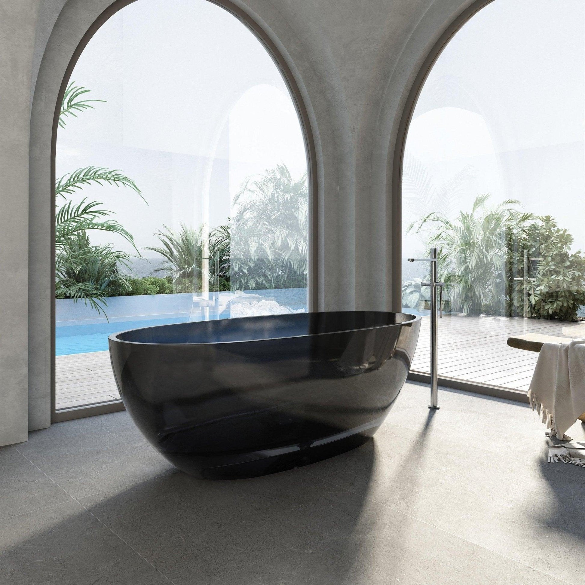 Cassa Design Wow Translucency Resin Stone Bath - Ideal Bathroom CentreBT-SBR1500MBMorion Black1500mm
