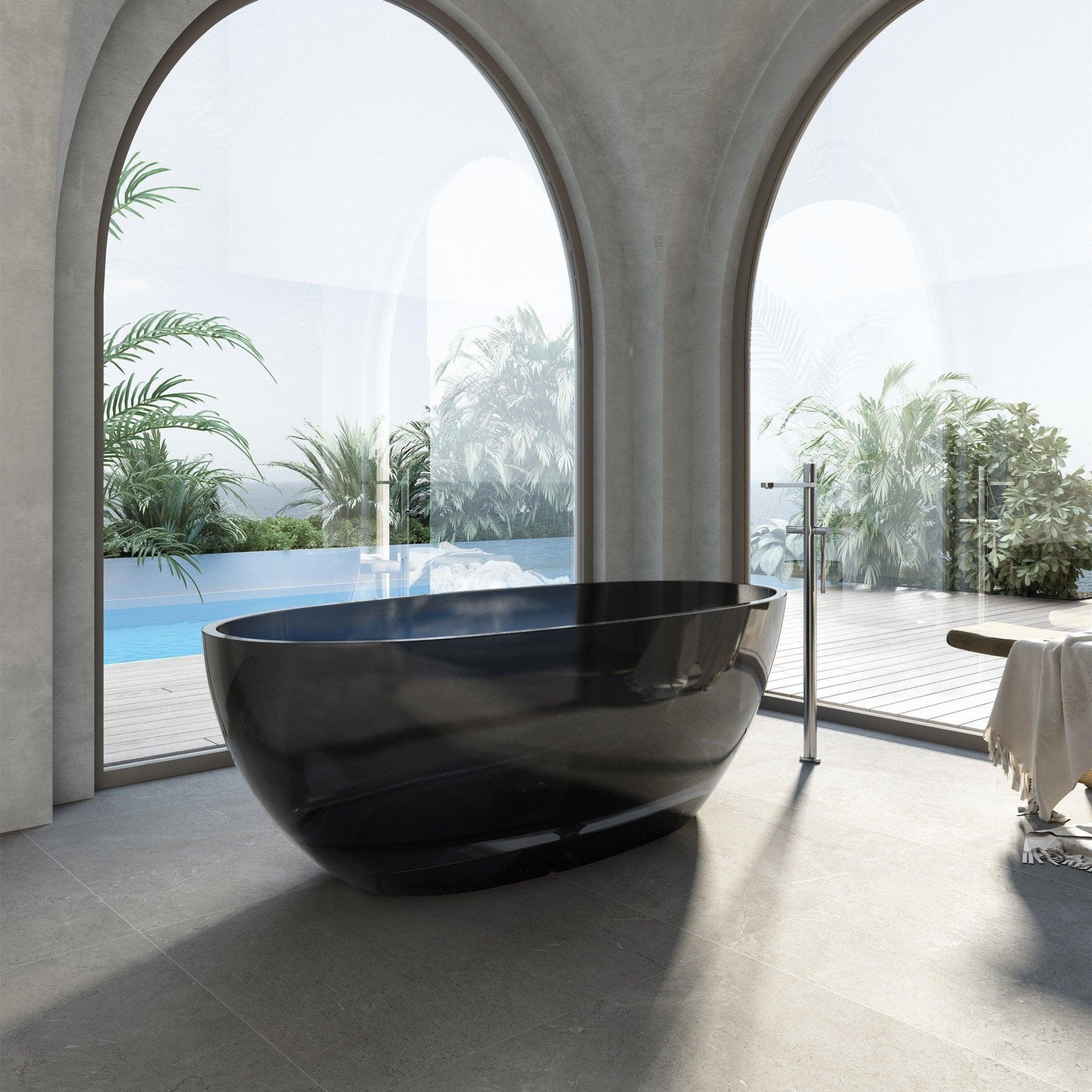 Cassa Design Wow Translucency Resin Stone Bath - Ideal Bathroom CentreBT-SBR1500MBMorion Black1500mm