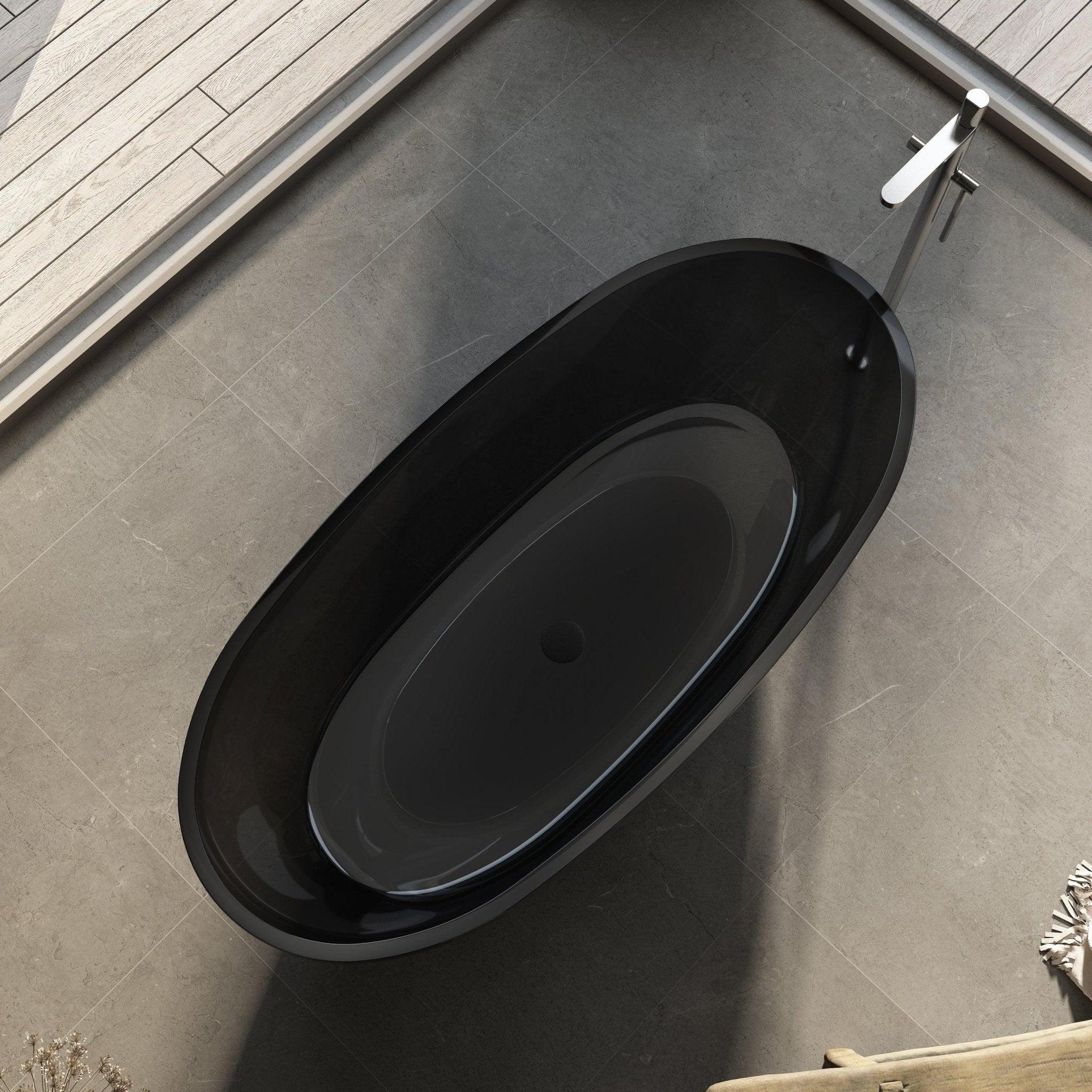 Cassa Design Wow Translucency Resin Stone Bath - Ideal Bathroom CentreBT-SBR1500MBMorion Black1500mm