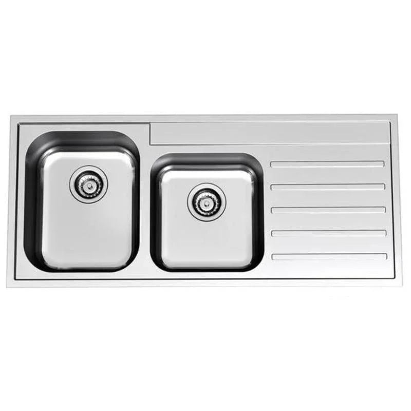 Clark Quatro 1120mm 1.75 Double Bowl Sink - Ideal Bathroom Centre6030.1LLeft Hand Bench