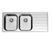 Clark Quatro 1120mm Double Bowl Sink - Ideal Bathroom Centre6040.1L