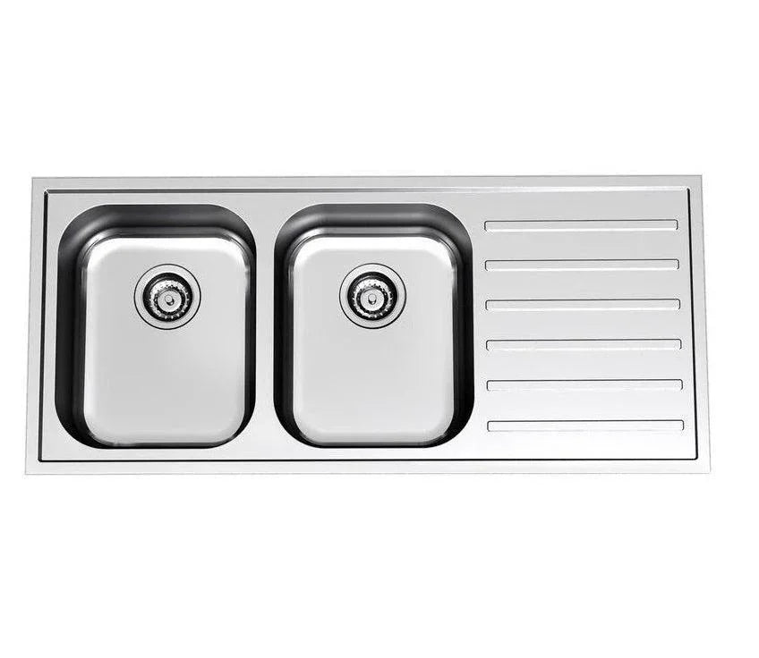 Clark Quatro 1120mm Double Bowl Sink - Ideal Bathroom Centre6040.1L