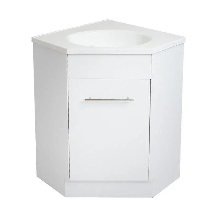 Classic 600 x 600mm Corner Vanity with Polymarble Top - Ideal Bathroom CentreRV-6060