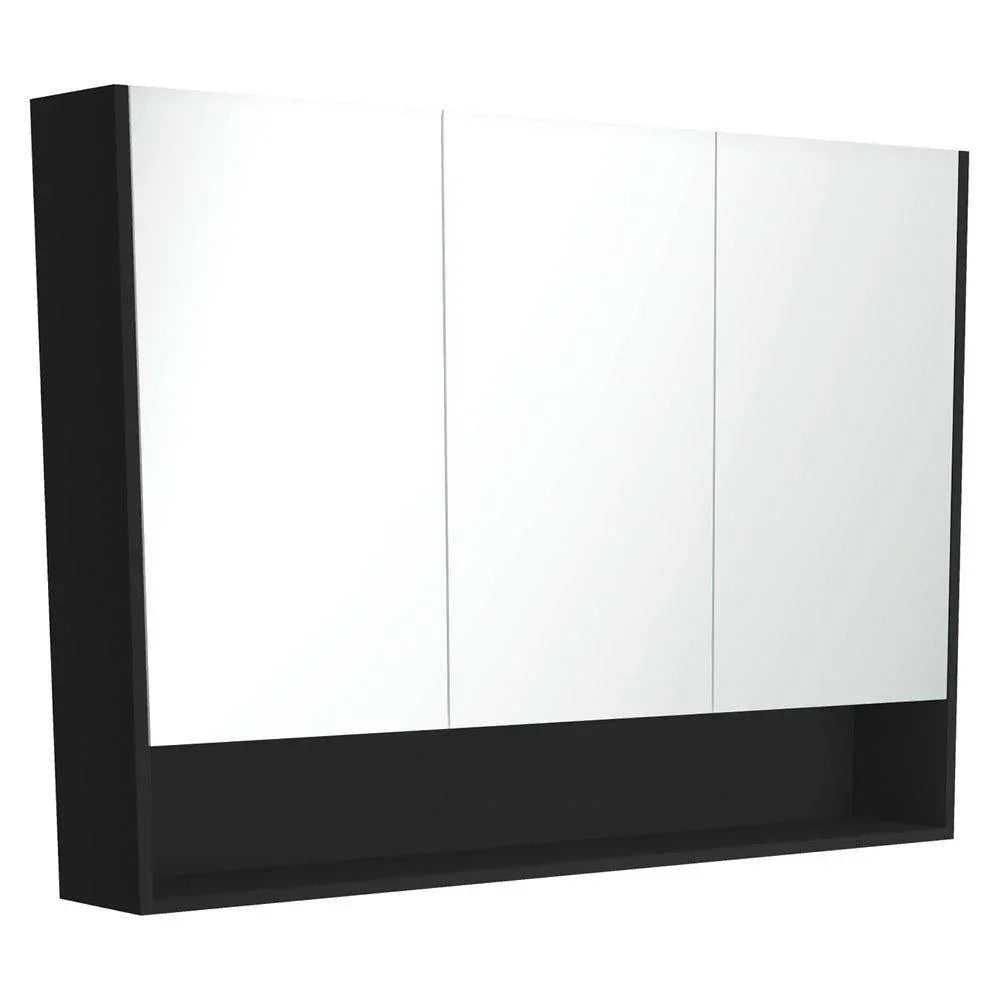 Fienza 1200 Mirror Cabinet with Display Shelf - Ideal Bathroom CentrePSC1200SBSatin Black